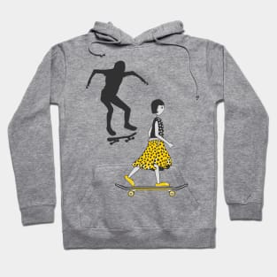 Girl Skateboarding Hoodie